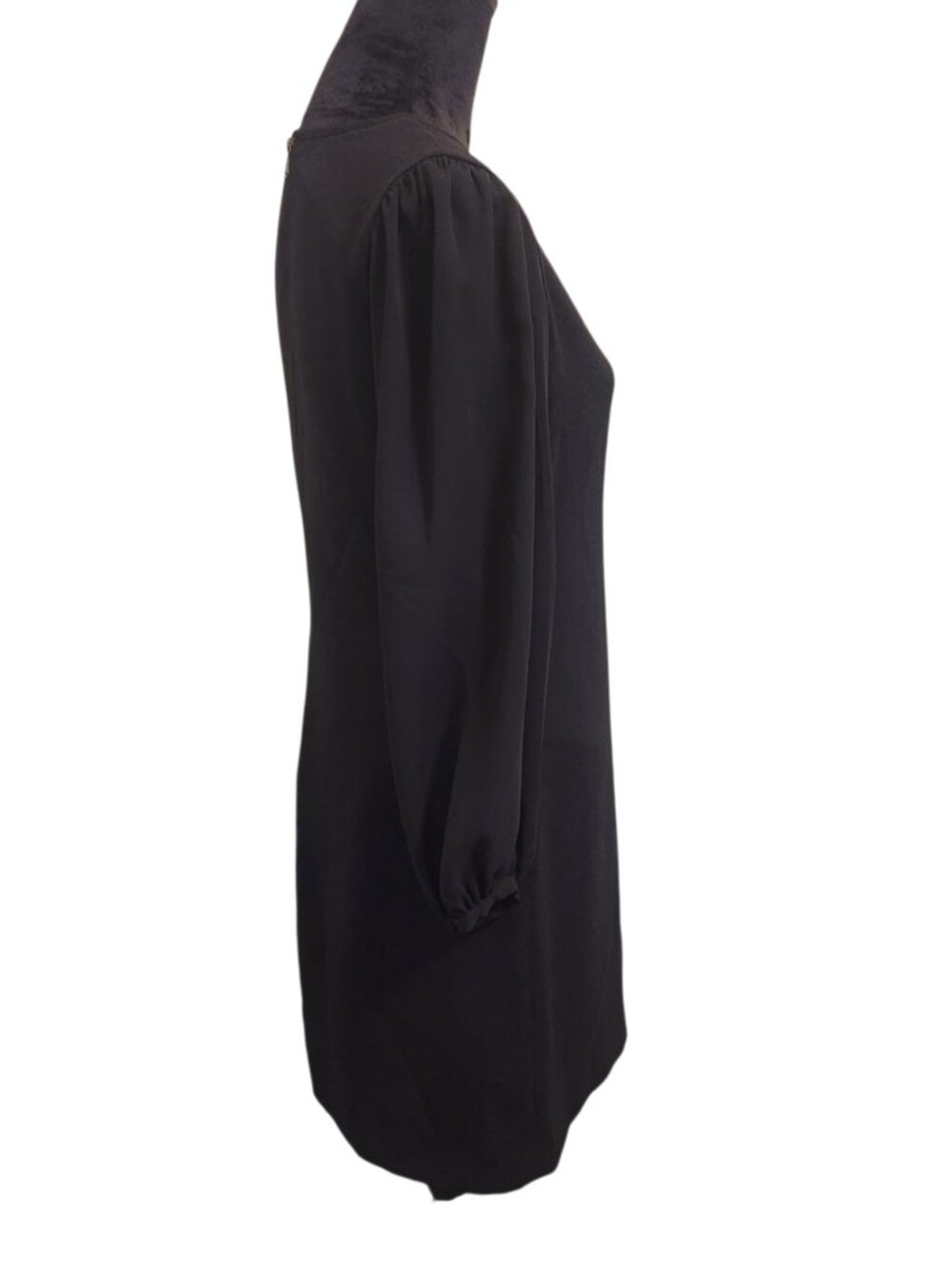 Marc New York By Andrew Marc Black Dress With Sheer Sleeves Size 4 - Picture 4 of 12